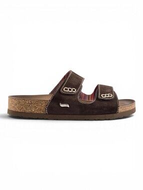 Skechers Arch Fit Women's Chocolate Brown Leather Slide Sandals 6